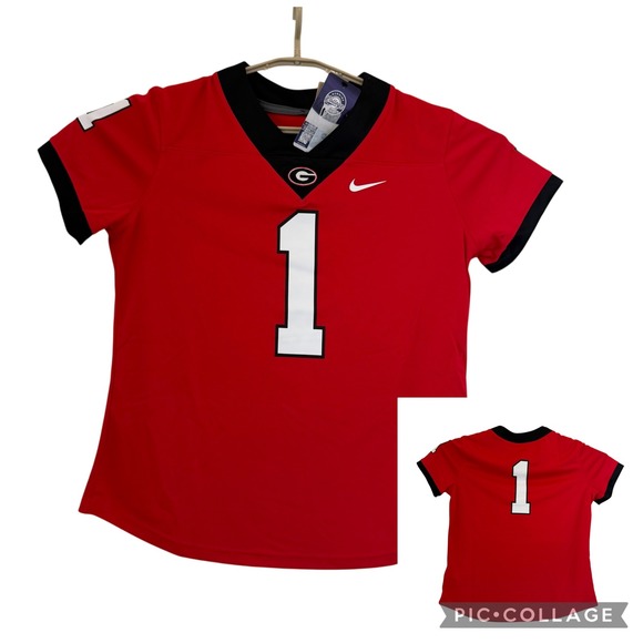 Nike Tops - Nike Georgia Bulldogs Women's Red Football 1 Jersey Medium Dri-FIT NCWF-08AR NEW